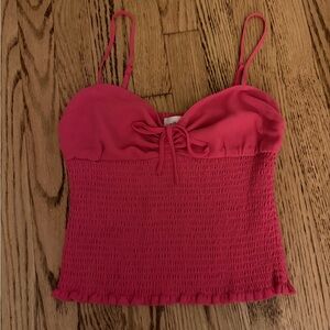 Wilfred Hot Pink Smocked Cami
